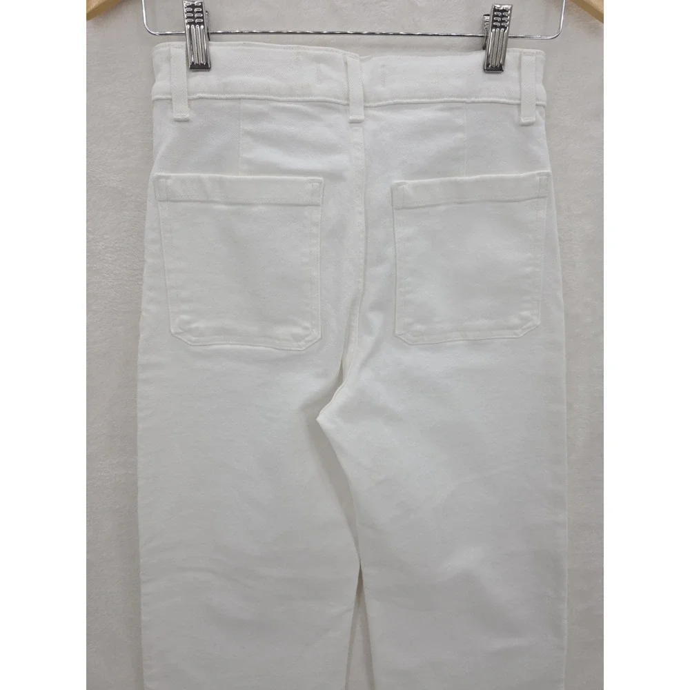 NWT Madewell The Emmy Wide Leg Jeans Women's 26S White High Rise Wide Leg Denim